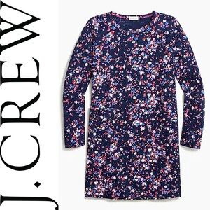 NEW J. Crew floral dress with pockets dark blue